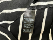 Load image into Gallery viewer, Chico's Zenergy Shirt Womens 2 Black White Striped Tunic Blouse Normcore Spandex