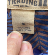 Load image into Gallery viewer, Duluth Trading Shirt Adult Medium Relaxed Fit Button Up Palm Leaf AOP Mens