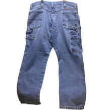 Load image into Gallery viewer, Wrangler Carpenter Jeans Adult 42x30 Relaxed Utility Baggy Work Denim Blue Mens
