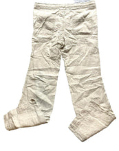 Load image into Gallery viewer, Allen Allen Pants Womens 33x30 Taupe Linen Wide Leg Drawstring Elastic Waist