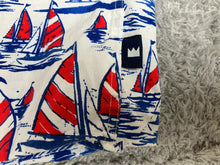 Load image into Gallery viewer, Crown & Ivy Shirt Adult XLT Extra Large Tall White AOP Boat Sailing Hawaiian Men