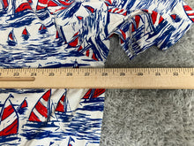 Load image into Gallery viewer, Crown & Ivy Shirt Adult XLT Extra Large Tall White AOP Boat Sailing Hawaiian Men