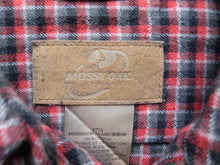 Load image into Gallery viewer, Mossy Oak Shirt Adult Large Button Up Long Sleeve Plaid Flannel Embroidered Mens