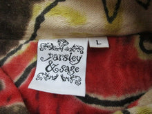 Load image into Gallery viewer, Parsley & Sage Shirt Womens Large Button Up Collared Blouse AOP Paisley Ladies