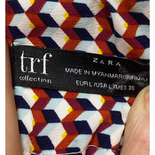 Load image into Gallery viewer, Zara TRF Pants Womens Large Wide Leg Geometric Casual High Waist Academica Lady