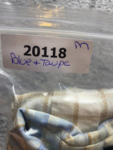 Load image into Gallery viewer, Sean John Shirt Adult 2XL XXL Blue Taupe Plaid Button Up Embroidered Casual Mens