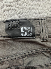 Load image into Gallery viewer, Sacred Crown Jeans Adult 42x29.5 Gray S2 Black Premium Baggy Hip Hop Denim Mens