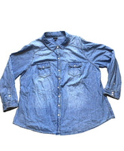 Load image into Gallery viewer, Torrid Shirt Womens 3 3X Blue Button Up Chambray Pocket Denim Plus Ladies