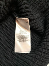 Load image into Gallery viewer, Lauren Ralph Lauren Sweater Large Black Ribbed Knit Lace Up Oversized Outerwear