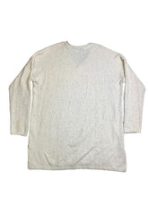 Load image into Gallery viewer, J Jill Sweater Womens Medium Off White V-Neck Oversized Boxy Outerwear Ladies