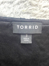 Load image into Gallery viewer, Torrid Shirt Womens 3 3X Black Lace Peplum Boho Lined Babydoll Blouse Plus Lady