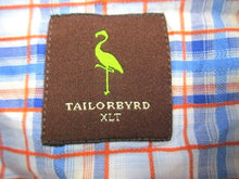 Load image into Gallery viewer, Tailorbyrd Shirt Adult XLT Extra Large Tall Blue Orange Button Up Flamingo Mens