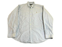 Load image into Gallery viewer, Ralph Lauren Shirt Adult 2XL XXL Blue Custom Fit Flesh Pony Casual Button Up Men