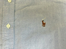 Load image into Gallery viewer, Ralph Lauren Shirt Adult 2XL XXL Blue Custom Fit Flesh Pony Casual Button Up Men