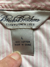 Load image into Gallery viewer, Brooks Brothers Shirt Womens Large Button Up Striped Cotton Embroidered Ladies