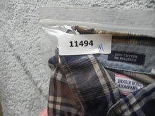 Load image into Gallery viewer, Bugle Boy Shirt Adult Medium Button Up Long Sleeve Plaid No Wrinkle Casual Mens