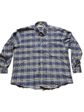 Load image into Gallery viewer, Munsingwear Shirt Adult Extra Large Blue Button Up Plaid Casual Collared Mens