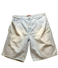 Load image into Gallery viewer, Attitude Shorts Adult 50 Blue Denim Jean Bermuda Flat Front Hip Hop Baggy Mens