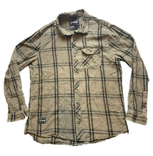Load image into Gallery viewer, Fox Racing Shirt Adult Large Gray Black Plaid Button Up Pocket Casual Mens