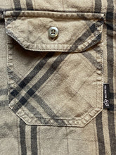 Load image into Gallery viewer, Fox Racing Shirt Adult Large Gray Black Plaid Button Up Pocket Casual Mens