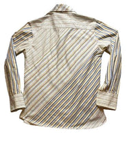 Load image into Gallery viewer, Carbon Shirt Adult Medium Wild Abstract Striped Button Up Embroidered Flower Men