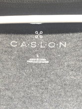 Load image into Gallery viewer, Caslon Dress Womens Large Black Gray Drawstring 100% Rayon Maxi Lagenlook