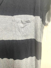 Load image into Gallery viewer, Caslon Dress Womens Large Black Gray Drawstring 100% Rayon Maxi Lagenlook