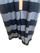 Load image into Gallery viewer, Caslon Dress Womens Large Black Gray Drawstring 100% Rayon Maxi Lagenlook