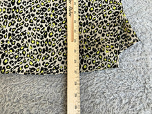 Load image into Gallery viewer, Zara Shirt Womens Large Green Yellow Black Leopard Print Flowy Oversized Blouse