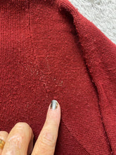 Load image into Gallery viewer, VTG IZOD Sweater Adult Extra Large Maroon Embroidered Logo Knitted Cardigan Mens