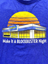 Load image into Gallery viewer, Blockbuster Video Shirt Adult Medium Blue Make It A Night Y2K Retro 90s Mens