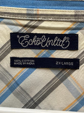 Load image into Gallery viewer, Ecko Unltd Shirt Adult 2XL Yellow Blue Embroidered Y2K Streetwear Mens