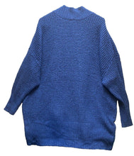 Load image into Gallery viewer, Torrid Sweater Womens 3 (3X) Blue Knitted Cardigan Open Front Jacket Ladies