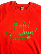 Load image into Gallery viewer, VTG Bah Humbug Sweatshirt Adult Large Red Ugly Christmas Scrooge Sweater 80s Men