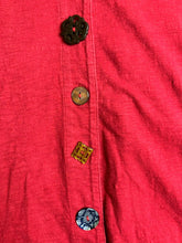 Load image into Gallery viewer, Soft Surroundings Shirt Womens Extra Small Red Danielle Oversized Lagenlook Boho
