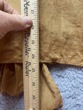 Load image into Gallery viewer, Anthropologie Grade & Gather Shirt Women Small Tan Tie Boho Peasant Linen Blouse