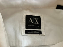 Load image into Gallery viewer, Armani Exchange Shirt Adult Large White Button Up Fitted Casual Pocket A/X Mens