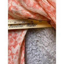 Load image into Gallery viewer, Cabi Blouse Womens Large Button Down Silk Tunic High Low Hem Geometric Sheer