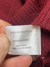 Load image into Gallery viewer, Orvis Vest Adult Extra Large Maroon Sleeveless Merino Wool Pullover Mens
