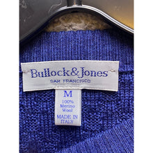 Load image into Gallery viewer, Bullock & Jones Merino Wool Sweater Mens Medium Textured Italy Knit Pullover