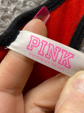 Load image into Gallery viewer, Pink Shirt Womens Small Black Red Victorias Secret Racerback Spell Out Ladies