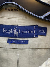 Load image into Gallery viewer, Ralph Lauren Shirt Adult 2XL Taupe Long Sleeve Button Down Casual Collared Men