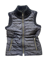 Load image into Gallery viewer, BB's Closet Vest Youth Large Black Quilted Nylon Wool Full Zip Outerwear Girls