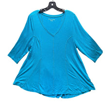 Load image into Gallery viewer, Soft Surroundings Shirt Womens Extra Large Turquoise Blue Flowy Popover Rayon
