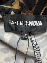 Load image into Gallery viewer, Fashion Nova Pants Women 2X (36x33) Claudina Flare Animal Print Plus Spandex NWT