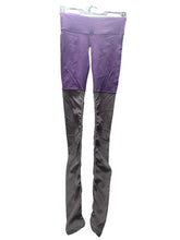 Load image into Gallery viewer, ALO Leggings Womens 27x35 Purple Gray Two Toned Yoga Goddess Ribbed Ruched Lady