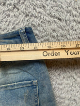 Load image into Gallery viewer, Refuge Shorts Womens 2 (28x2) Blue Denim Button Fly Rayon Spandex Distressed