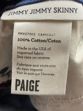 Load image into Gallery viewer, Paige Jeans Womens 33x25 Blue Denim Jimmy Jimmy Skinny Distressed Cuffed Ladies