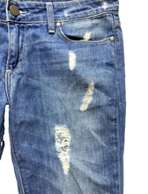 Load image into Gallery viewer, Paige Jeans Womens 33x25 Blue Denim Jimmy Jimmy Skinny Distressed Cuffed Ladies