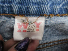 Load image into Gallery viewer, WXY Jeans Adult 34x30 Medium Wash Whiskered Straight Leg Denim 5 Pockets Mens